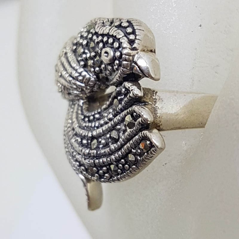 20210724_122321 Sterling Silver Marcasite Phoenix Bird Ring