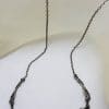Sterling Silver Ornate Design Marcasite Collier Necklace / Chain - Antique / Vintage