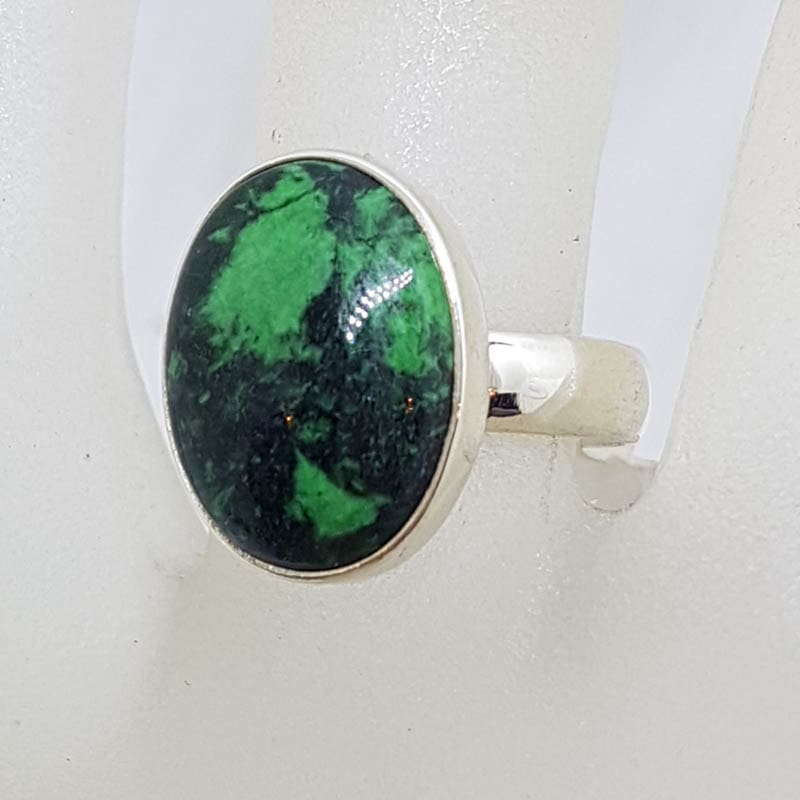 Sterling Silver Oval Maw Sit Sit Ring