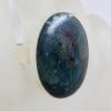 Sterling Silver Large Oval Natural Chrysocolla Ring