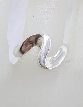 Sterling Silver Wave / Curved Ring