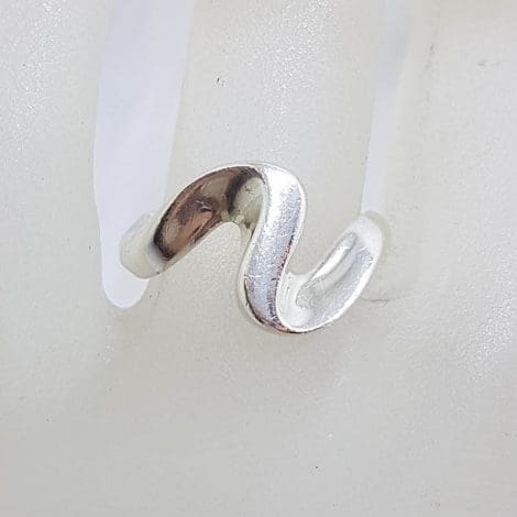 Sterling Silver Wave / Curved Ring