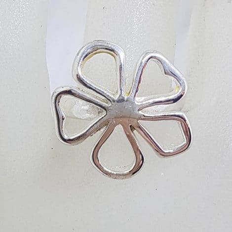 Sterling Silver Open Flower Ring