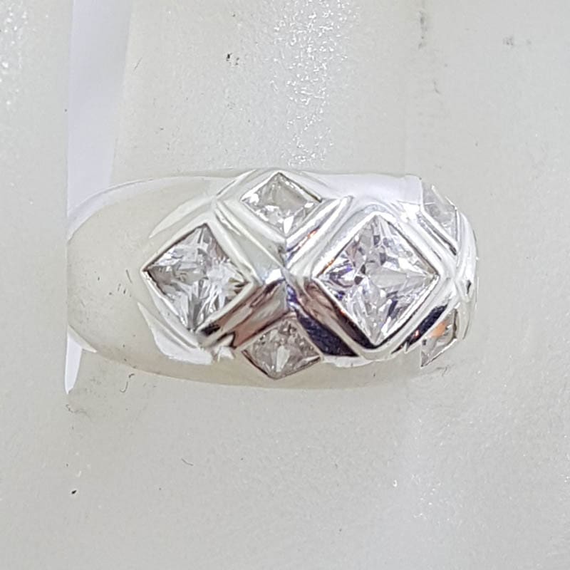 20210730_212615 Sterling Silver Wide Band with Cubic Zirconia Ring