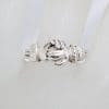 Sterling Silver Vintage Unusual Claddagh Ring - Three Rings in One