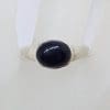 Sterling Silver Oval Onyx Ring