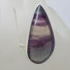 Sterling Silver Large Teardrop / Pear Shape Flourite Ring
