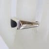 Sterling Silver Unusual Black Design Shaped Ring