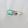 Sterling Silver Rectangular Turquoise in Band Ring