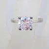 Sterling Silver High Claw Set Cubic Zirconia Claw Set Ring