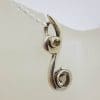 Sterling Silver Smokey Quartz Stunning Swirl Design Pendant on Silver Chain - Available in other Gemstones