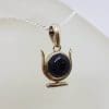 Sterling Silver Black Onyx Pendant on Silver Chain