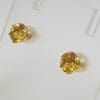 9ct Yellow Gold Round Citrine Claw Set Studs / Earrings