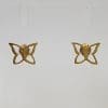 14ct Yellow Gold Butterfly Studs / Earrings