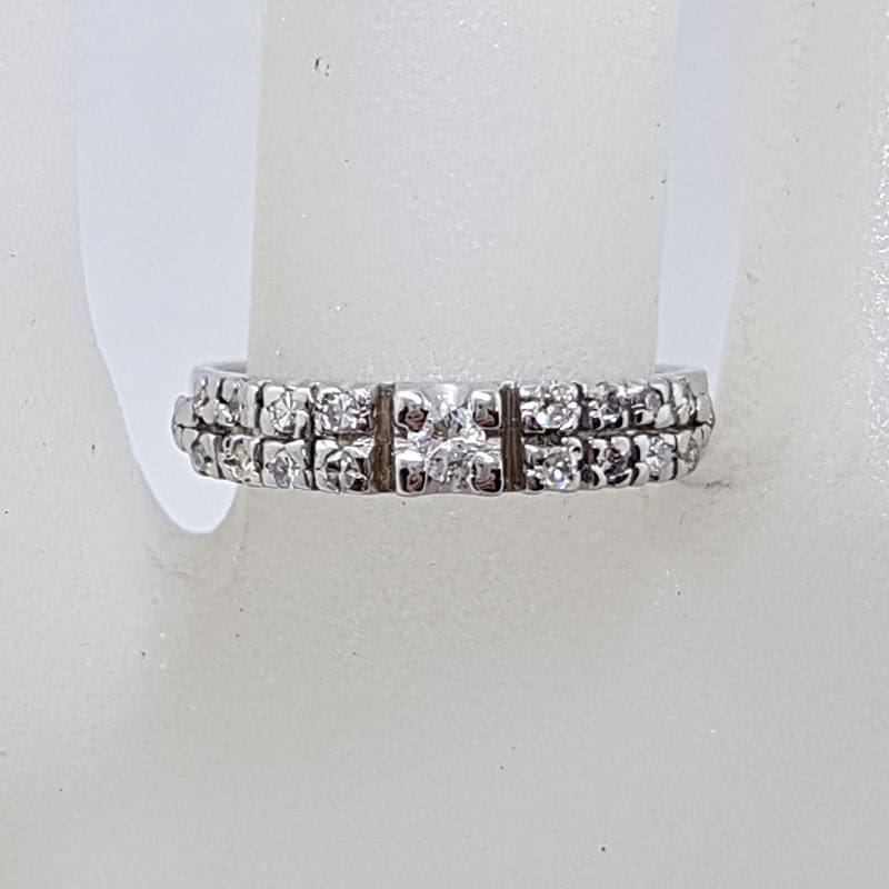 18ct White Gold Claw Set Diamond Engagement Ring / Wedding Ring / Eternity Ring / Dress Ring - Antique / Vintage 18ct White Gold Claw Set Diamond Engagement Ring / Wedding Ring / Eternity Ring / Dress Ring - Antique / Vintage