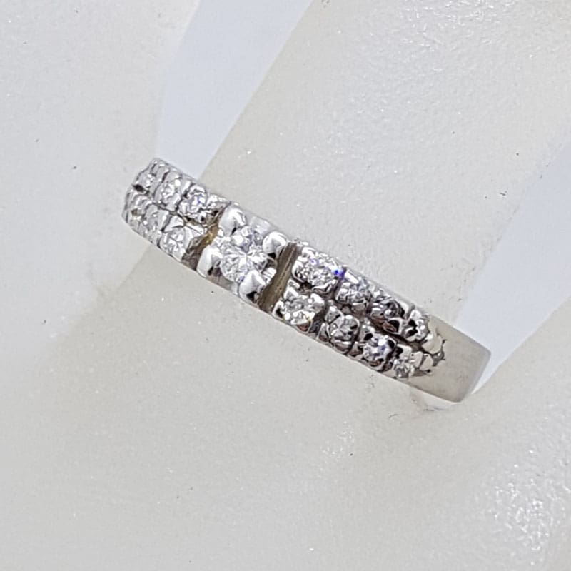 20210921_215157 18ct White Gold Claw Set Diamond Engagement Ring / Wedding Ring / Eternity Ring / Dress Ring - Antique / Vintage