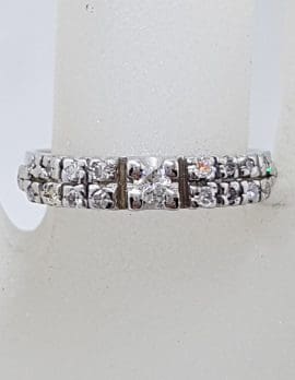 18ct White Gold Claw Set Diamond Engagement Ring / Wedding Ring / Eternity Ring / Dress Ring - Antique / Vintage