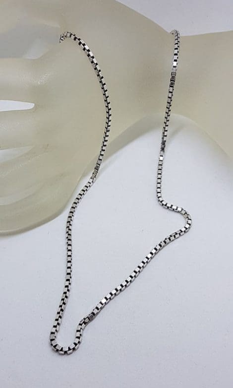 *SOLD* Sterling Silver Long Box Chain Necklace – Alexa's Treasures