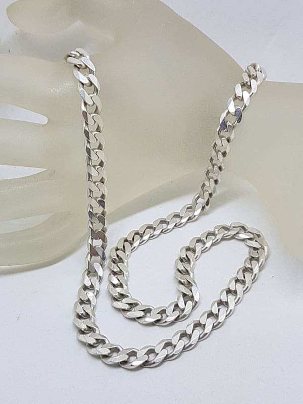 Sterling Silver Heavy Curb Link Necklace / Chain - Gents / Ladies