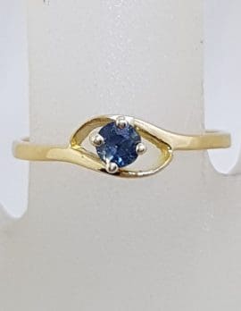 9ct Yellow Gold Sapphire Twist Ring
