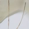9ct Yellow Gold and White Gold Two Tone Flat Twist Link Necklace / Chain
