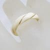 14ct Yellow Gold and Ivory Twist Ring - Antique / Vintage