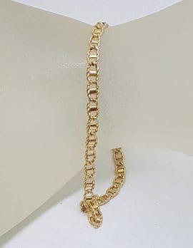 9ct Yellow Gold Ornate Anchor Link Bracelet