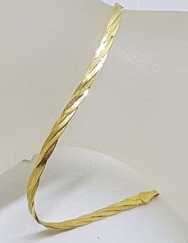 9ct Yellow Gold Flat Weave Twist Bracelet