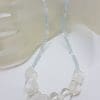 Clear Quartz Bead Necklace / Chain with Sterling Silver Clasp