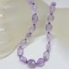 Faceted Amethyst Bead Necklace / Chain with Sterling Silver Clasp