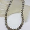 Labradorite Ball Bead Necklace / Chain with Sterling Silver Clasp