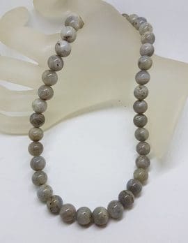 Labradorite Ball Bead Necklace / Chain with Sterling Silver Clasp
