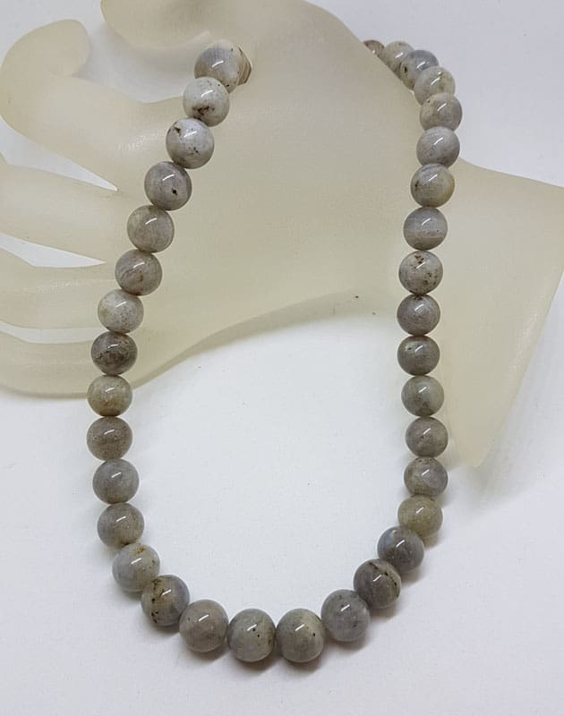 Labradorite Ball Bead Necklace / Chain with Sterling Silver Clasp Labradorite Ball Bead Necklace / Chain with Sterling Silver Clasp