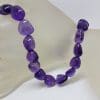 Amethyst and Citrine Bead Necklace / Chain with Sterling Silver Clasp