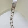 Sterling Silver Flat Curb LInk Identity Bracelet - Wide