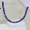 Lapis Lazuli Bead Necklace with Sterling Silver Clasp