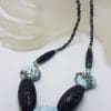 Howlite and Lava Bead Necklace