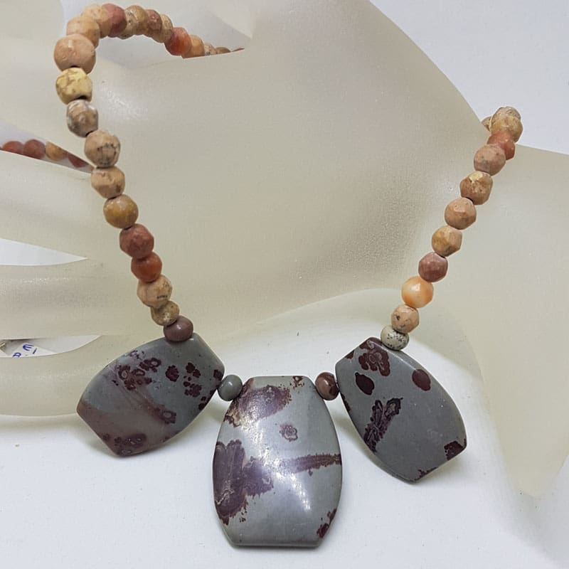 Natural Gemstone Unusual Bead Necklace