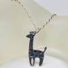 Sterling Silver Giraffe Pendant on Silver Chain
