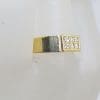 18ct Yellow Gold 8 Diamond Rectangular Gent Ring / Ladies Ring