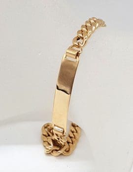 9ct Rose Gold Curb Link Identity Bracelet