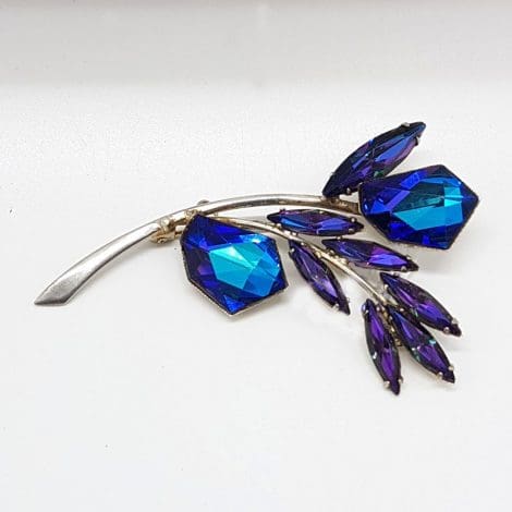 Donald Simpson Mystic Quartz / Topaz Large Blue Brooch