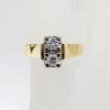 18ct Yellow gold " Et Toi Et Moi " Two Diamond Ring - Engagement Ring / Dress Ring - Antique / Vintage