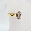 18ct Yellow gold " Et Toi Et Moi " Two Diamond Ring - Engagement Ring / Dress Ring - Antique / Vintage