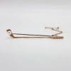 9ct Yellow Gold Pearl Golf Club Brooch / Tie Pin - Antique / Vintage