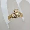 9ct Yellow Gold Claddagh Ring - Antique / Vintage