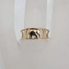 9ct Yellow Gold Lucky Elephant Band Ring