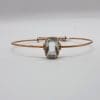 9ct Yellow Gold Aquamarine Bangle with matching Lavalier Drop Necklace - Antique / Vintage
