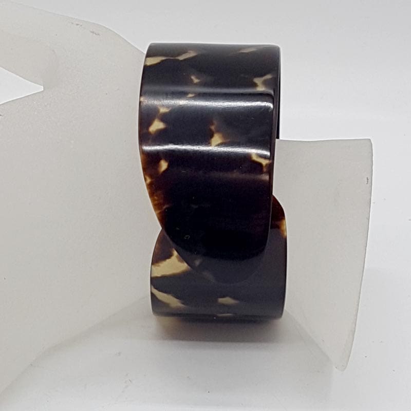 Wide Tortoise Shell Bangle - Antique / Vintage