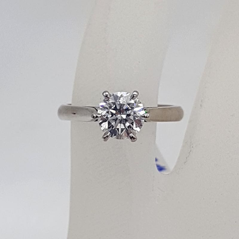 Double Edge Claw Fully Set Diamond Ring (1ct) In 18ct White Gold main image 1